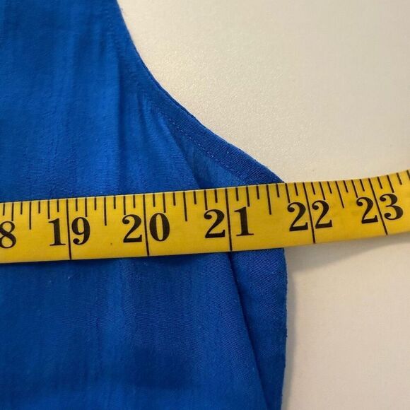 Fever Royal Blue Sleeveless Button Down Top w/Tank Sz XL, Casual, Summer, Travel - Picture 8 of 12